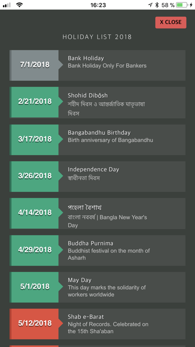 Bangla Holiday Calendar screenshot 4