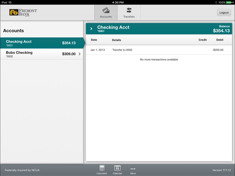 Fremont Bank for iPad