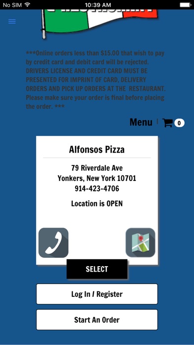 How to cancel & delete Alfonsos Pizzeria from iphone & ipad 1