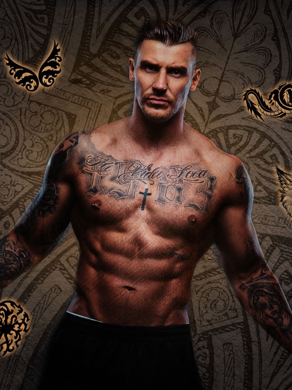 Virtual Tattoo Maker FREE - Photo Designer to add artist tattoos & fonts on yr body screenshot