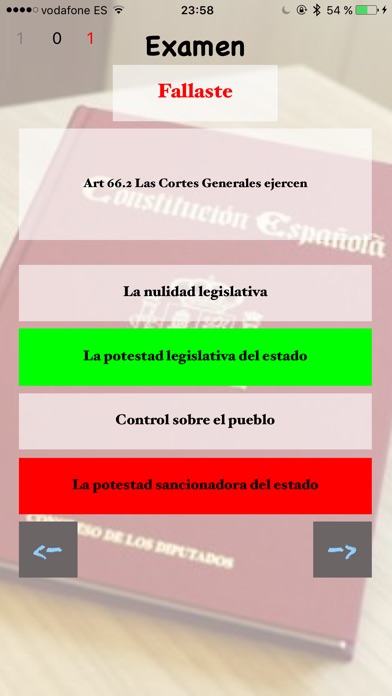Constitución Test screenshot 2