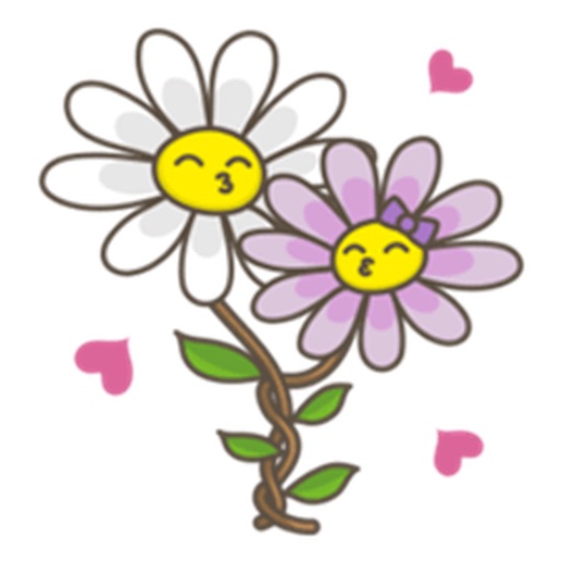 Flowers and Love Emoji Sticker icon