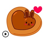 Chocolate Bunny  Love Sticker
