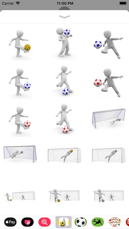 Human and Football Stickers