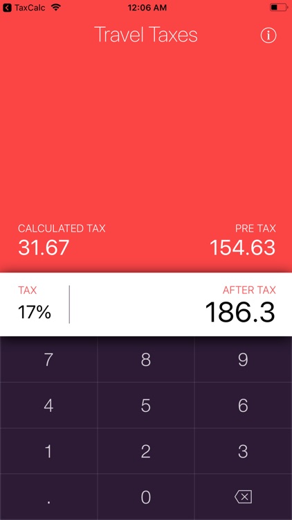 Travel Tax Calculator