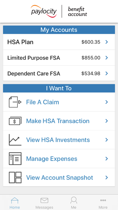 Paylocity Benefit Account screenshot 4