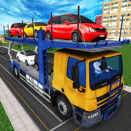 City Car Transporter Trailer Icon