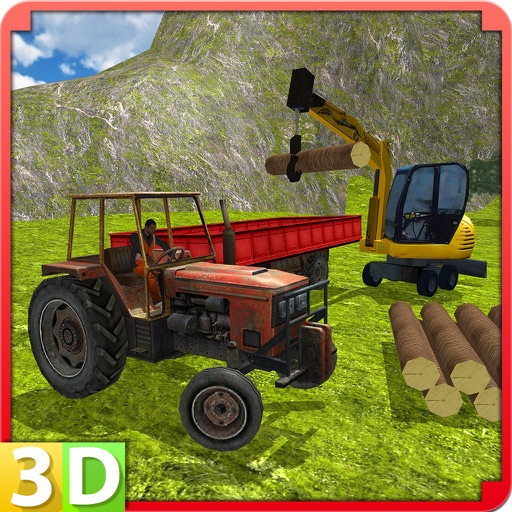 Log Transporter Tractor - 3D Crane Driver