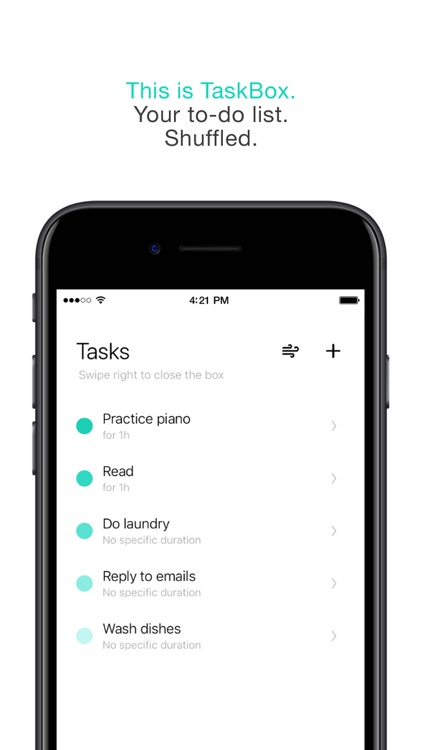 TaskBox: To-Do List, Shuffled