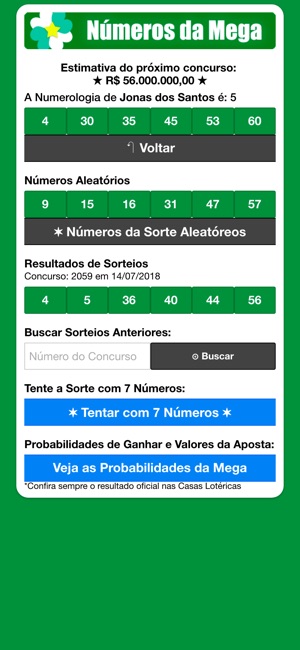 Números da Megasena(圖2)-速報App