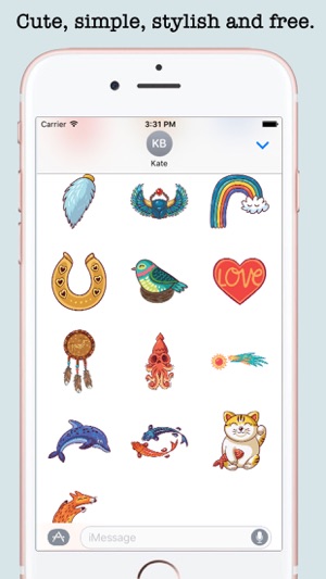 Cute Art Stickers For iMessage(圖4)-速報App