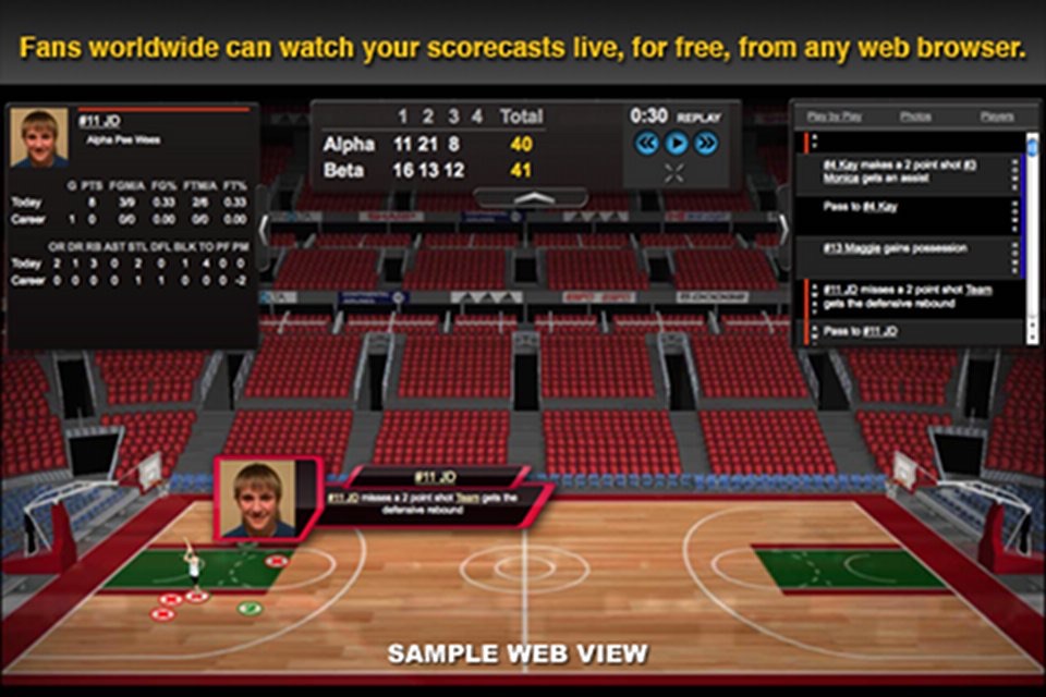 iScore Basketball Scorekeeper screenshot 3