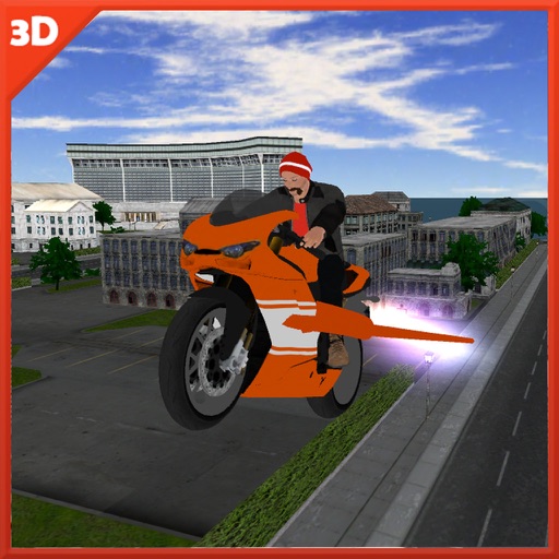 Flying Motorbike Stunt Simulation 3D Icon