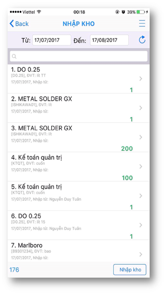 Quản lý kho BS SILVER