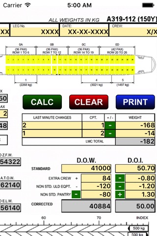 A319 LOADSHEET T&B 150 4z PAX screenshot 3