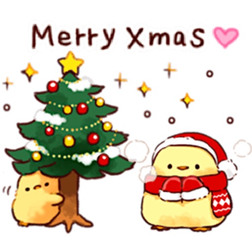 Cute Chick in Winter Sticker icon