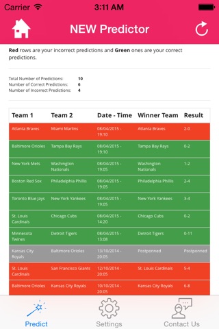 New Predictor for MLB screenshot 4