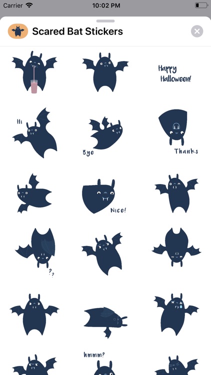 Scared Bat Stickers