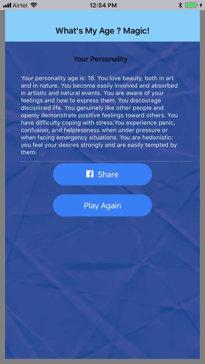 What's my Age? Magic