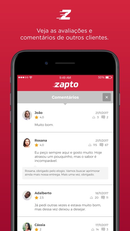 Zapto - Delivery de comida