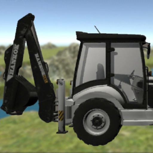 Traktor Digger 3D Icon