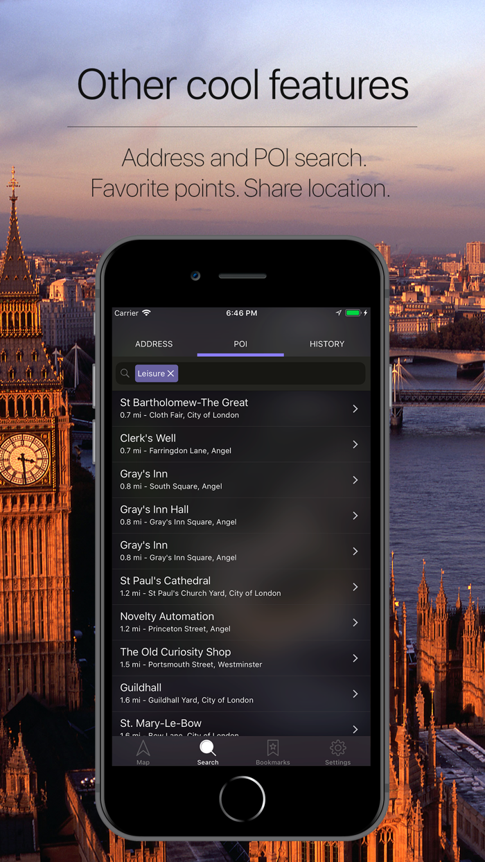 England, UK Offline Navigation