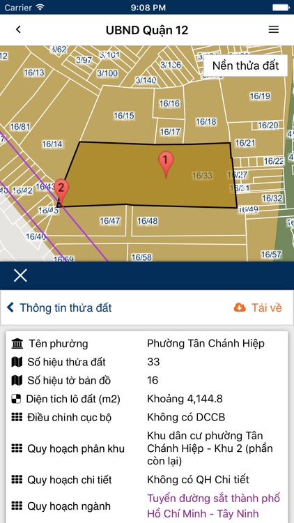 Thông tin quy hoạch Quận 12