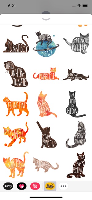 Purrfect Puns cat stickers(圖4)-速報App