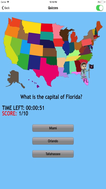 Cartoon States and Capitals