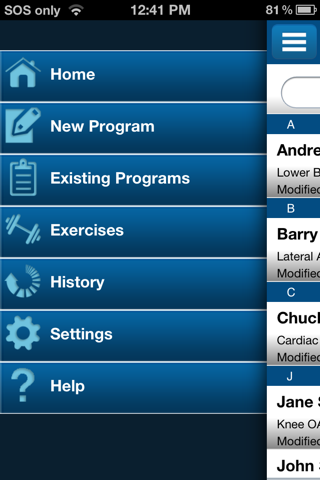 PhysPrac:Exercise Prescription screenshot 2