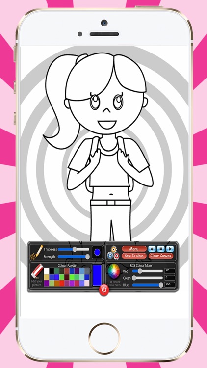 Coloring Book Girls screenshot-3