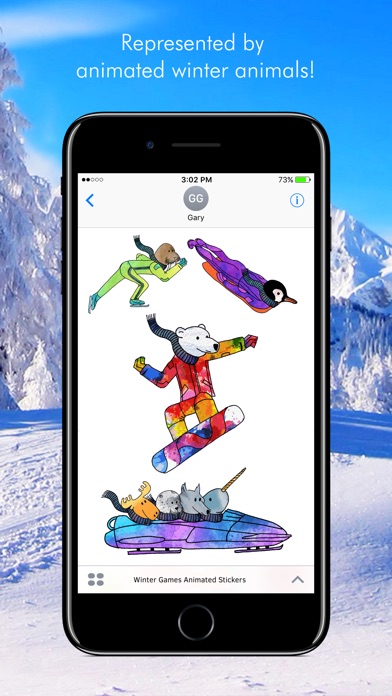 Winter Games Animated Stickers screenshot 2