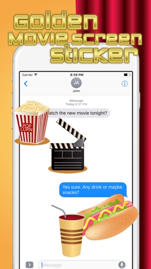 Golden Movie Screen Sticker(圖2)-速報App