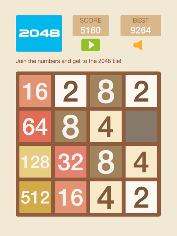2048 HD - Snap 2 Merged Number Puzzle Game screenshot