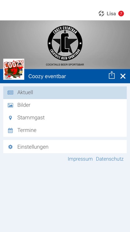 Coozy eventbar