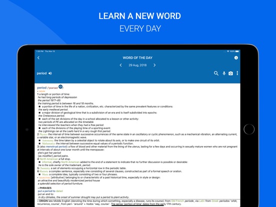 Oxford English Dictionary 2018 Screenshots