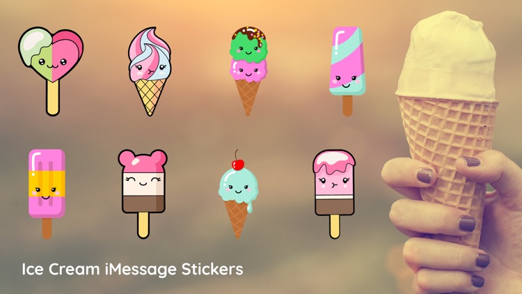 Ice Cream Funny Emoji Sticker