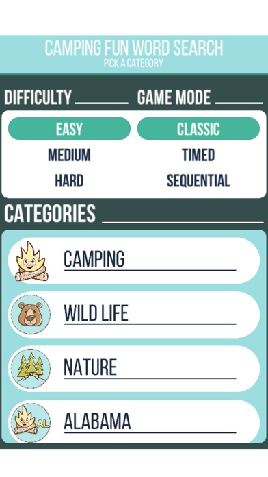 Image of Camping Fun - Word Search