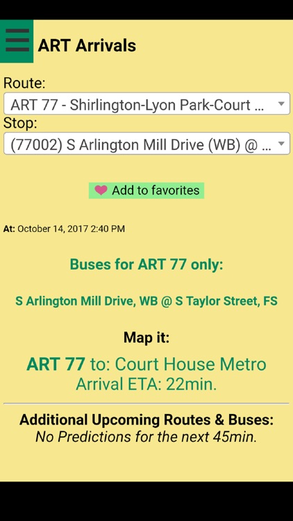 Arlington ART Bus Tracker