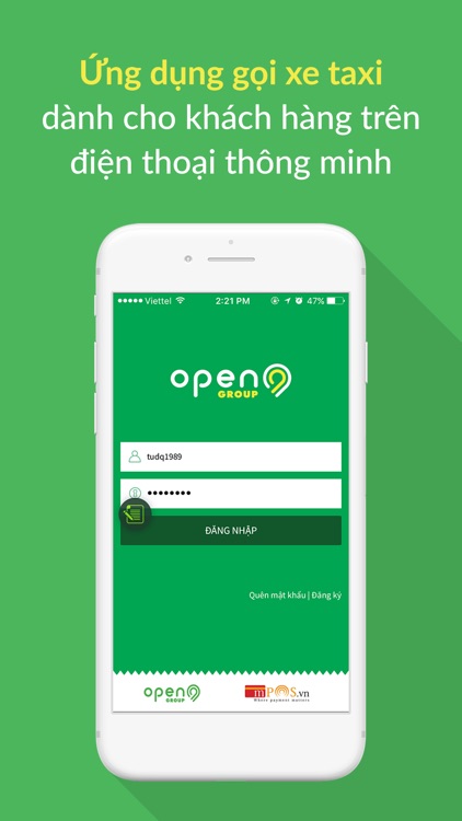 Open99.vn - Taxi Booking App