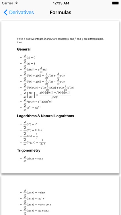 Formulus Lite - Formulas for Calculus