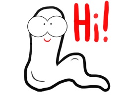 Andrew The Worm is a fully hand-drawn sticker pack
