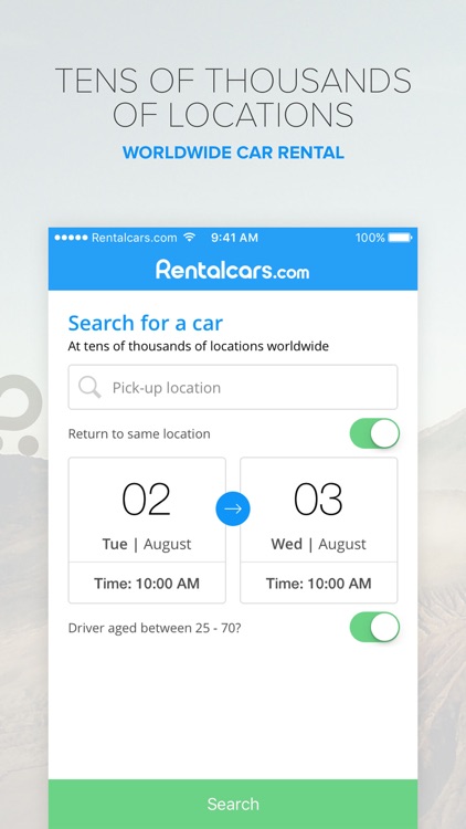 Rentalcars.com Car rental App screenshot-0