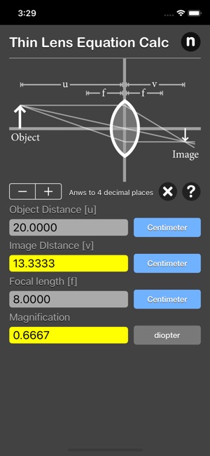 Thin Lens Equation Calc(圖5)-速報App