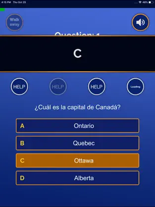 Captura de Pantalla 3 juego de preguntas millonario iphone