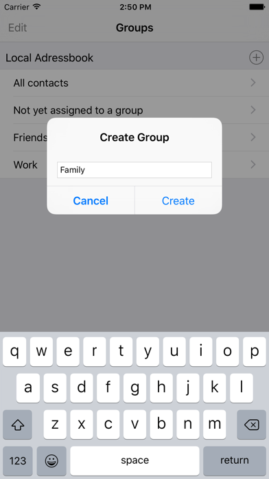 Contact Groups App Screenshots