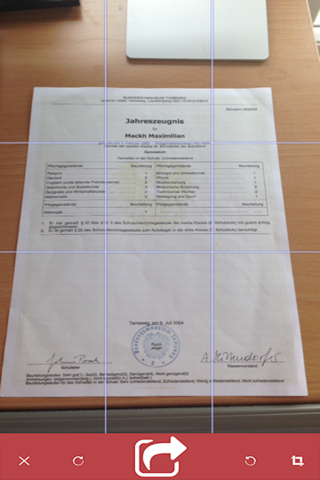 Smart document scanning - náhled