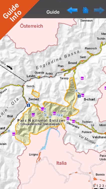 Schweizer National park - GPS Map Navigator