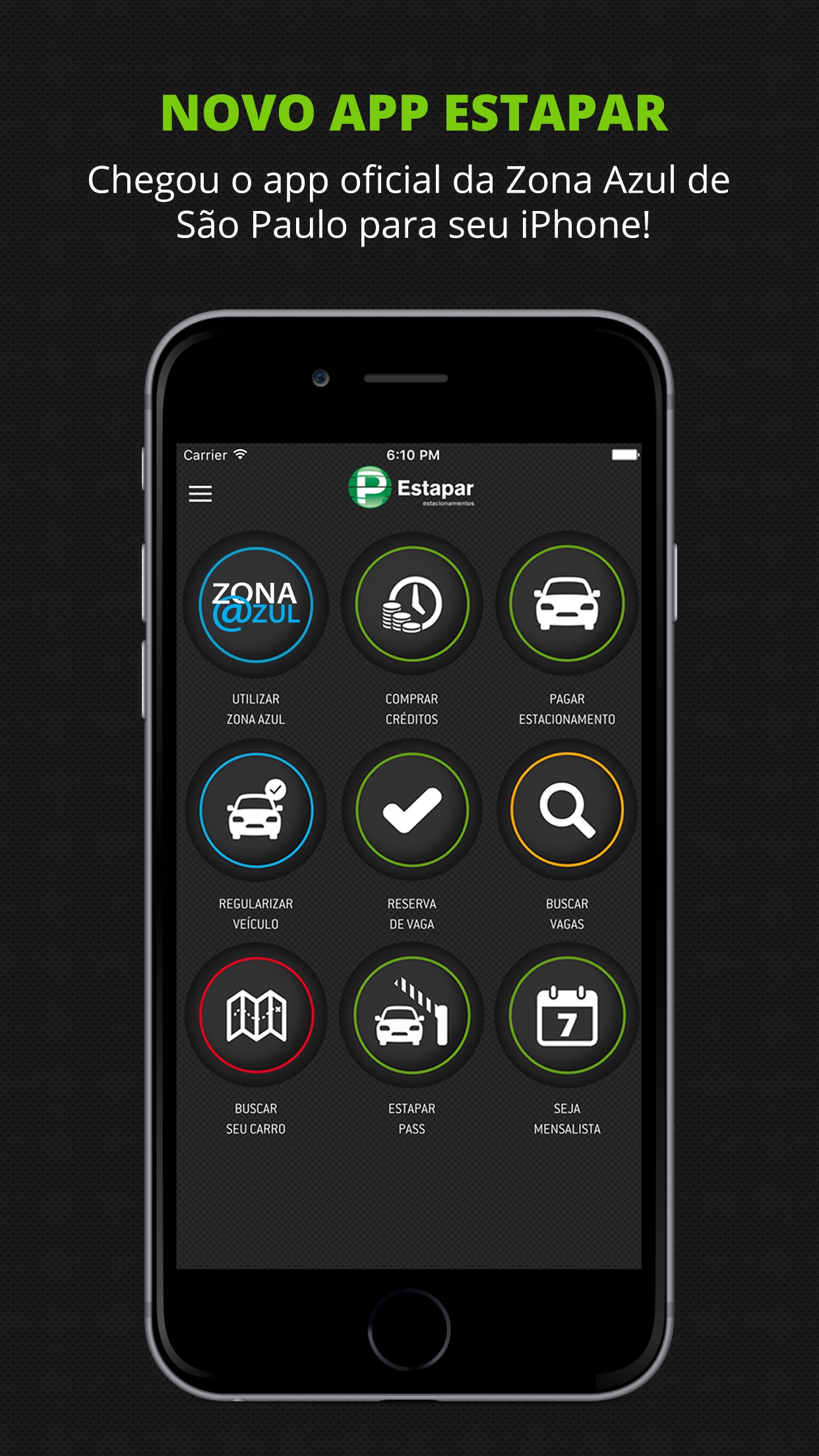 Screenshot do app Estapar - Vaga Inteligente