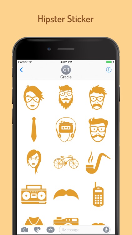 Hipster Stickers for iMessage screenshot-0